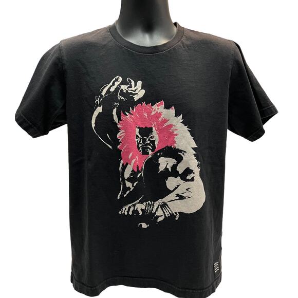 Uniqlo x Capcom UT Street Fighter Akuma Graphic Tee Men’s Medium Black Gamer Tee - Picture 1 of 8